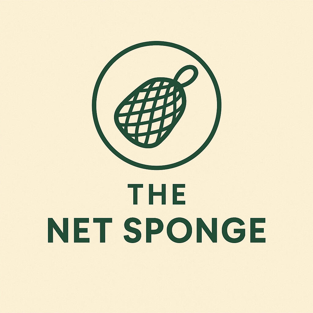 Logo for The Net Sponge – a premium African exfoliating net sponge brand for natural skincare